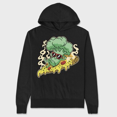 Hanorac Barbati (Unisex), Pizza Brocoli Cartoon