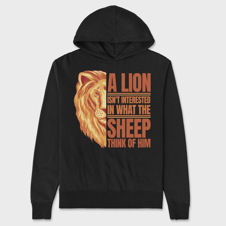 Hanorac Barbati (Unisex), Lion Quote