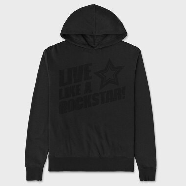 Live Like a Rock Star, Hanorac Oversize Barbati (Unisex)