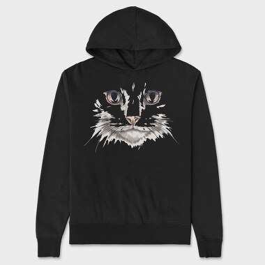 White Cat Portrait, Hanorac Oversize Barbati (Unisex)