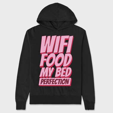 Wifi Food My Bed, Hanorac Oversize Barbati (Unisex)