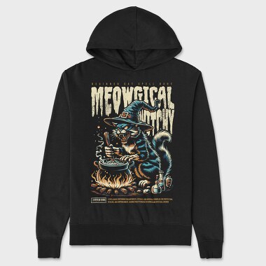 Witch Cat 2, Hanorac Oversize Barbati (Unisex)