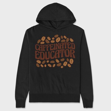 Caffeinated Educator, Hanorac Oversize Barbati (Unisex)