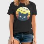Black Cat Sunset Retro, Tricou Barbati (Unisex)