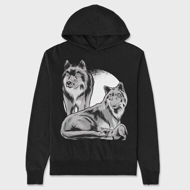 Wolf Family, Hanorac Oversize Barbati (Unisex)