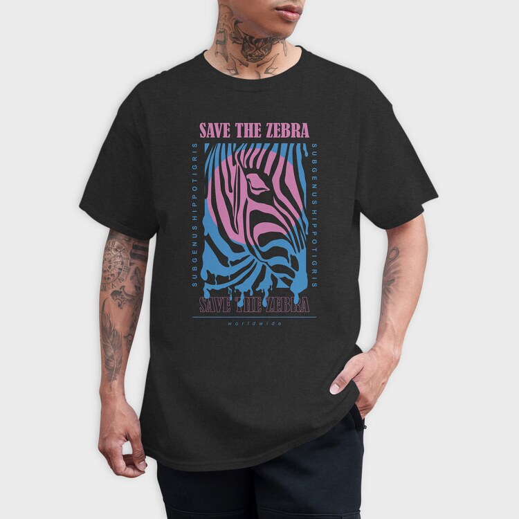 Save The Zebra 1, Tricou Barbati (Unisex)