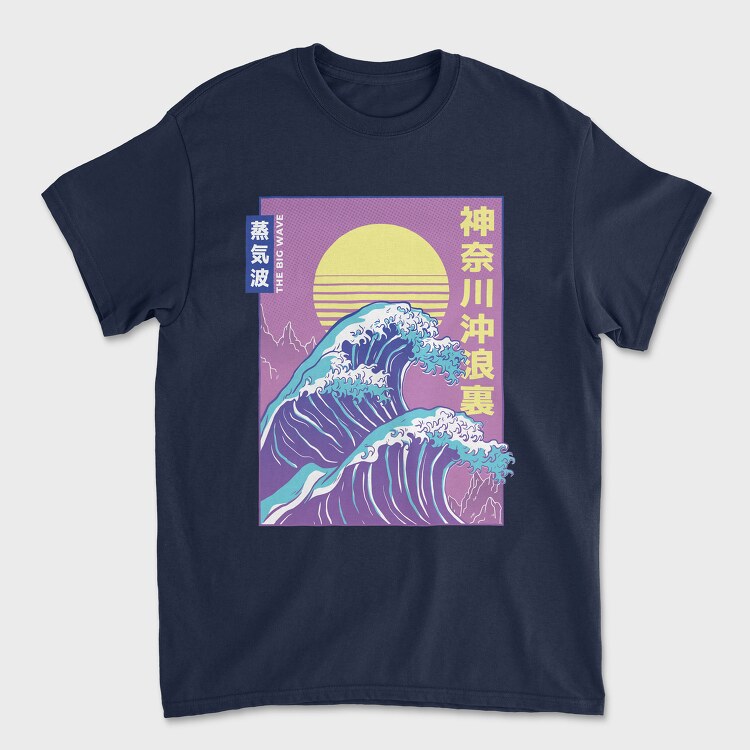 Big Wave Vaporwave, Tricou Barbati (Unisex)