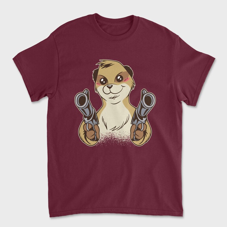 Meerkat Gun, Tricou Barbati (Unisex)