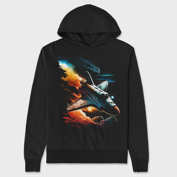 Space Shuttle Colorful, Hanorac Oversize Barbati (Unisex)