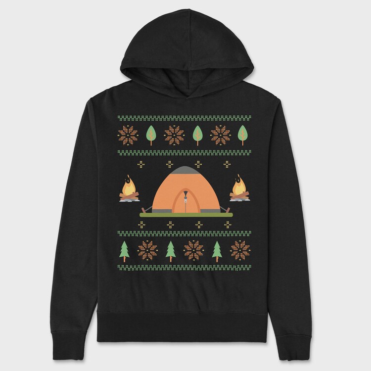 Hanorac Barbati (Unisex), Camping Ugly Sweater