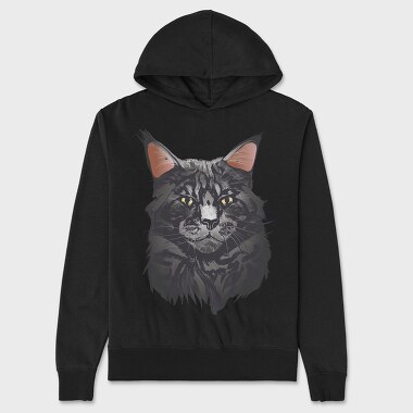 Maine Cat Portrait, Hanorac Oversize Barbati (Unisex)