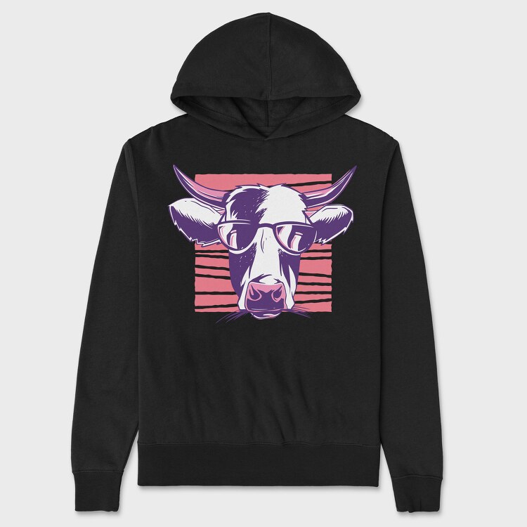 Cow Galasses, Hanorac Oversize Barbati (Unisex)