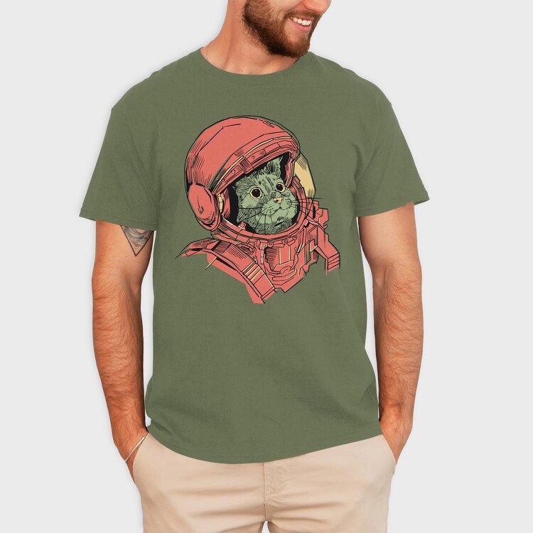Cat Astronaut, Tricou Barbati (Unisex)