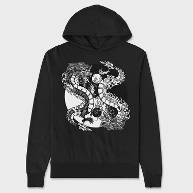 Yin Yang Dragons, Hanorac Oversize Barbati (Unisex)