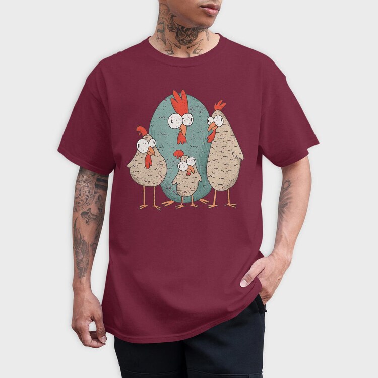 Crazy Chickens, Tricou Barbati (Unisex)