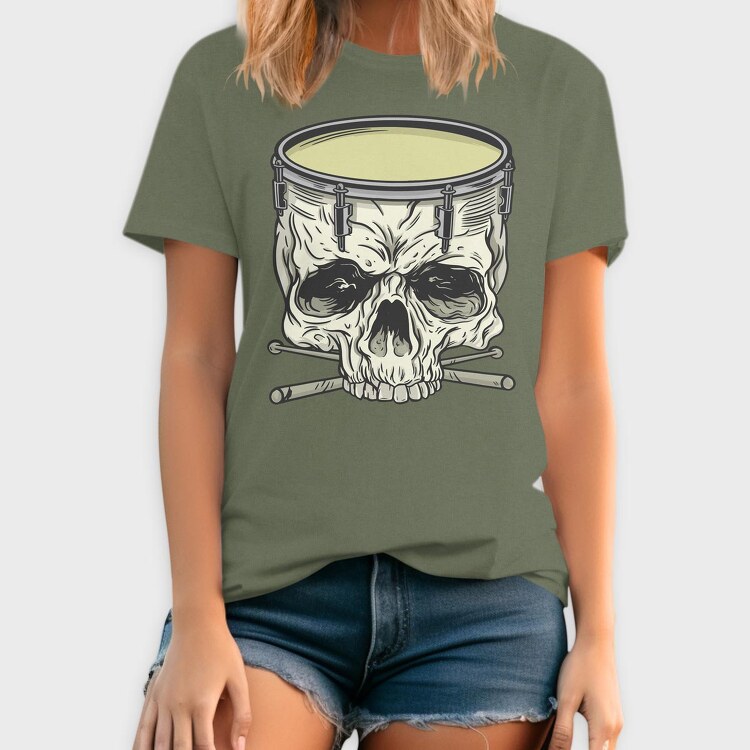 Skull drum, Tricou Barbati (Unisex)