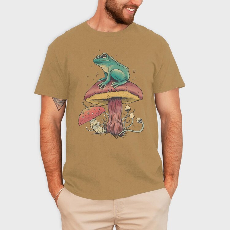 Mushroom Frog, Tricou Barbati (Unisex)