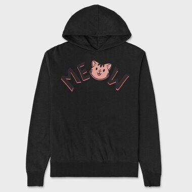 Meow Cute Cat, Hanorac Oversize Barbati (Unisex)