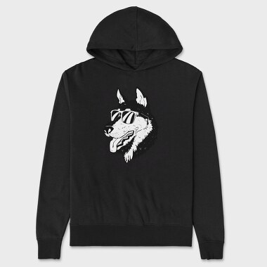 Dog Husky Dad, Hanorac Oversize Barbati (Unisex)