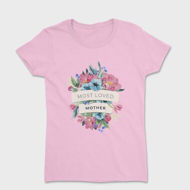 Tricou Femei, Watercolor Flowers Mother