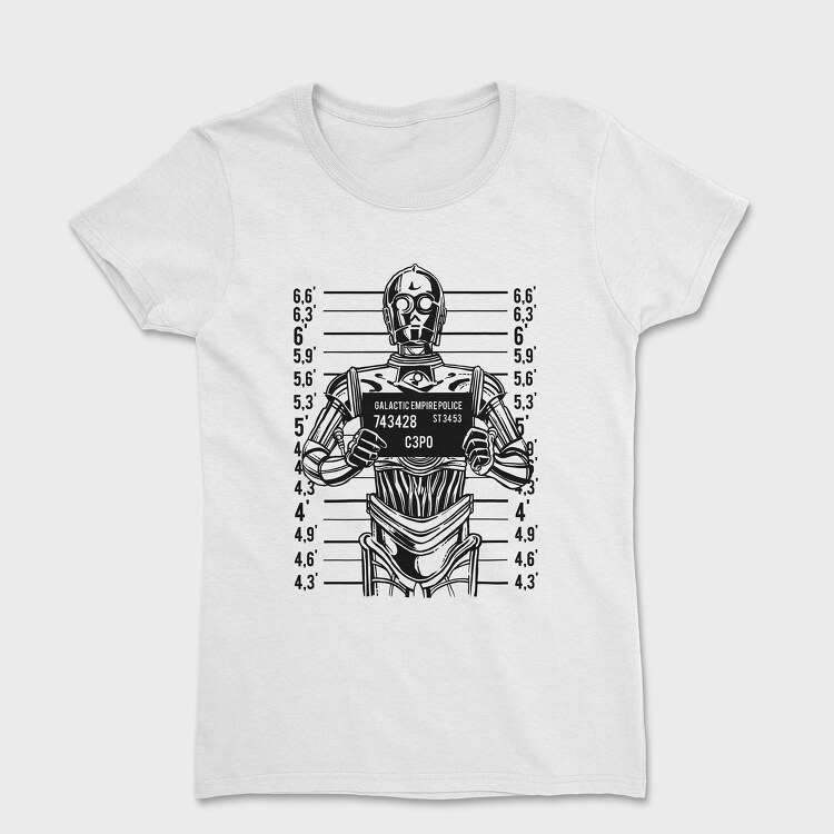 Tricou Femei, 3PO Mugshot