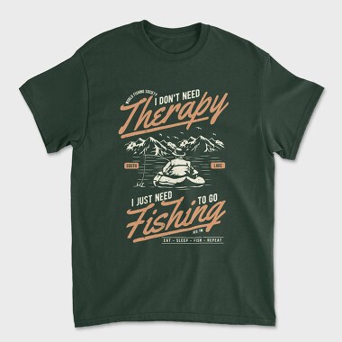 Tricou Barbati (Unisex), Fishing Therapy