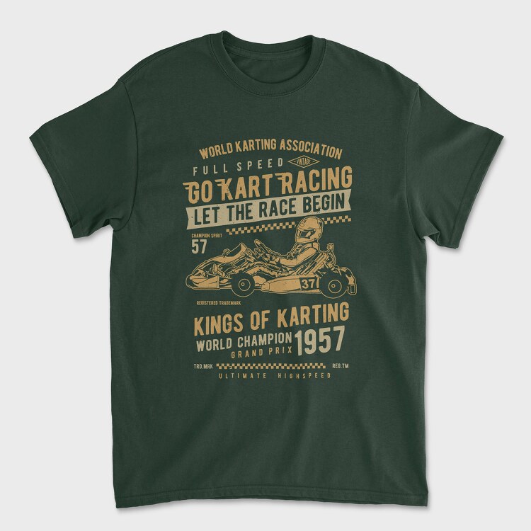 Tricou Barbati (Unisex), Go Kart Racing