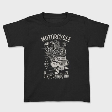 Tricou Copii, Motorcycle Full Speed Engine