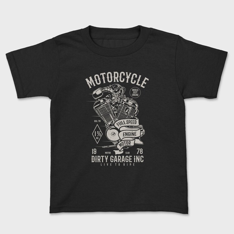 Motorcycle Full Speed Engine, Tricou Copii