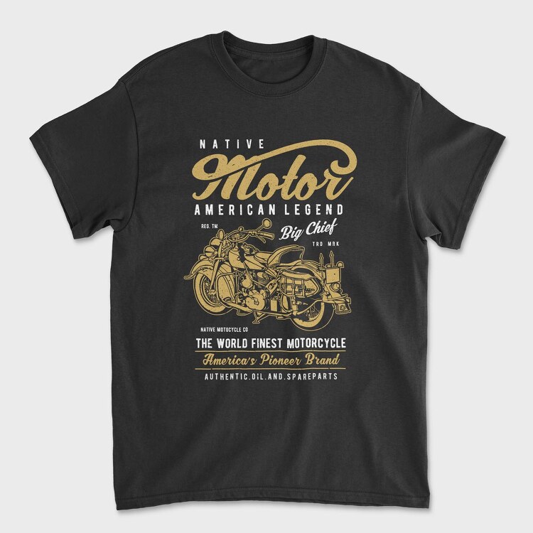 Native Motorcycle, Tricou Barbati (Unisex)