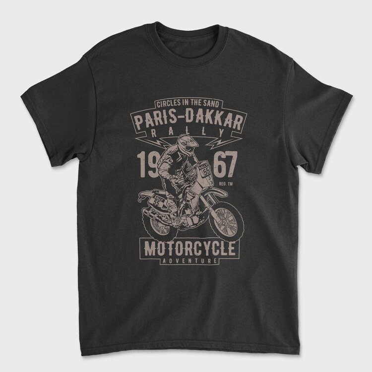 Paris Dakkar Rally Motorcycle, Tricou Barbati (Unisex)