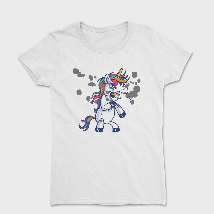 Tricou Femei, Unicorn Smoke