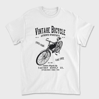 Vintage Bicycle, Tricou Barbati (Unisex)