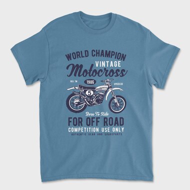 Vintage Motocross, Tricou Barbati (Unisex)