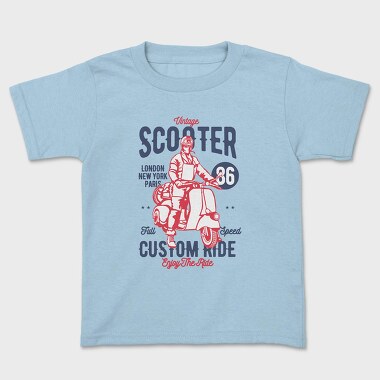 Vintage Scooter, Tricou Copii