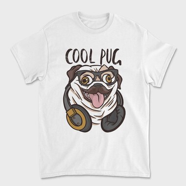 Tricou Barbati (Unisex), Pug Cool