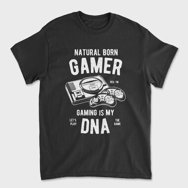 Natural Born Gamer, Tricou Barbati (Unisex)