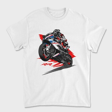 Tricou Barbati (Unisex), BMW S1000RR Wheelie