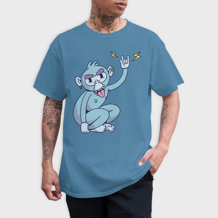 Rock Monkey, Tricou Barbati (Unisex)