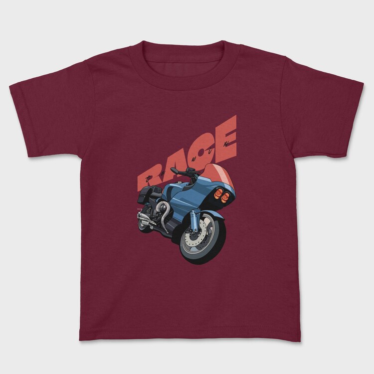 Anime Manga Style Motorcycle Rider, Tricou Copii