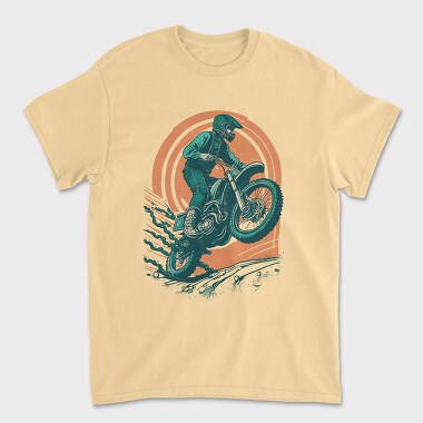 Tricou Barbati (Unisex), Biker Jumping Motocross Motorcycle