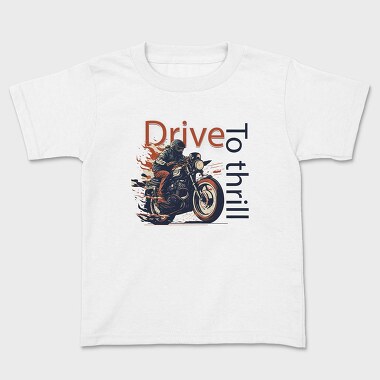 MotorcycleArt RetroStyle, Tricou Copii