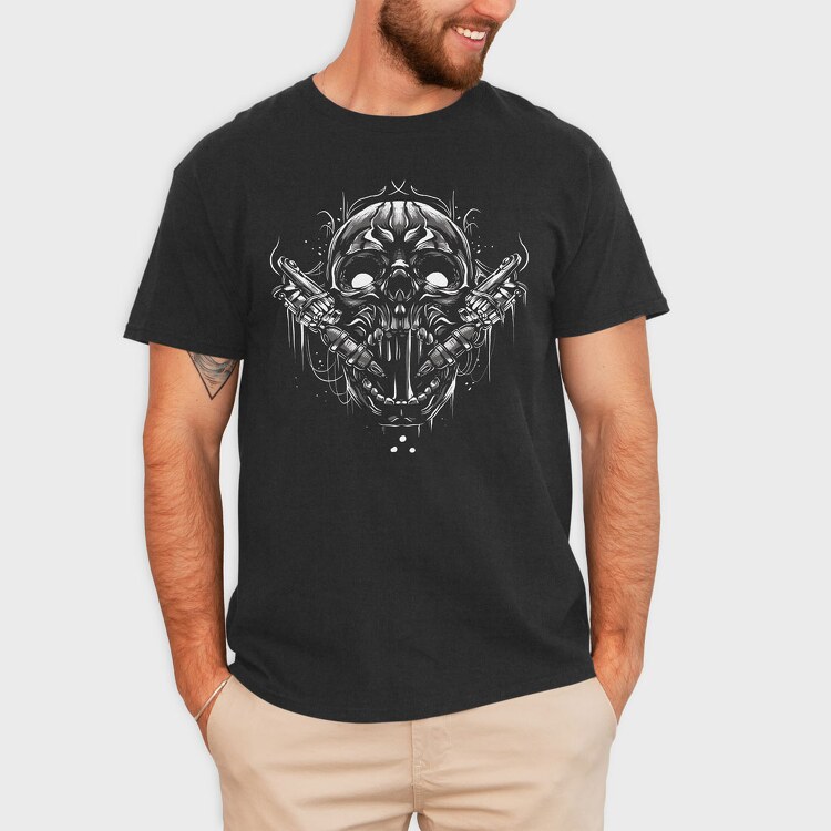 Skull Tattoo Machine, Tricou Barbati (Unisex)