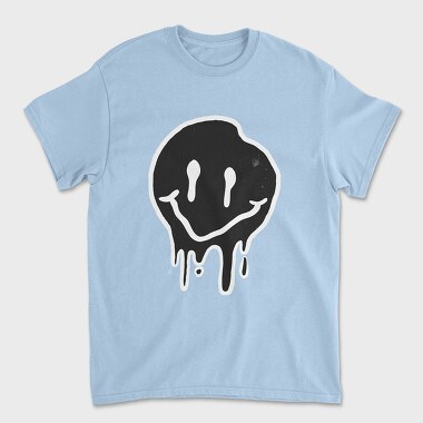 Tricou Barbati (Unisex), Black Smiley