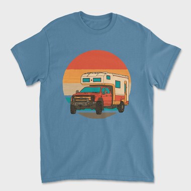 Retrosunset Camper, Tricou Barbati (Unisex)