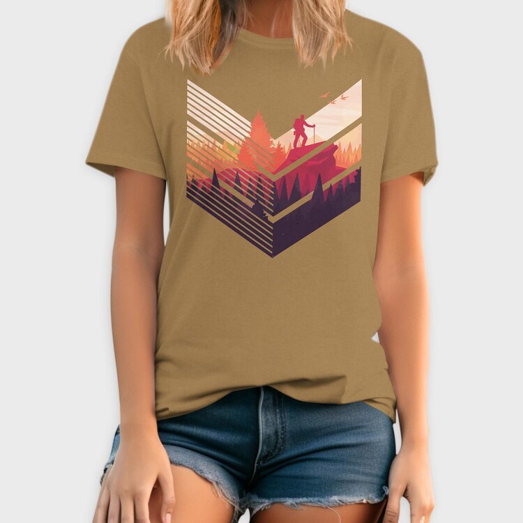 Geometric Forest, Tricou Barbati (Unisex)