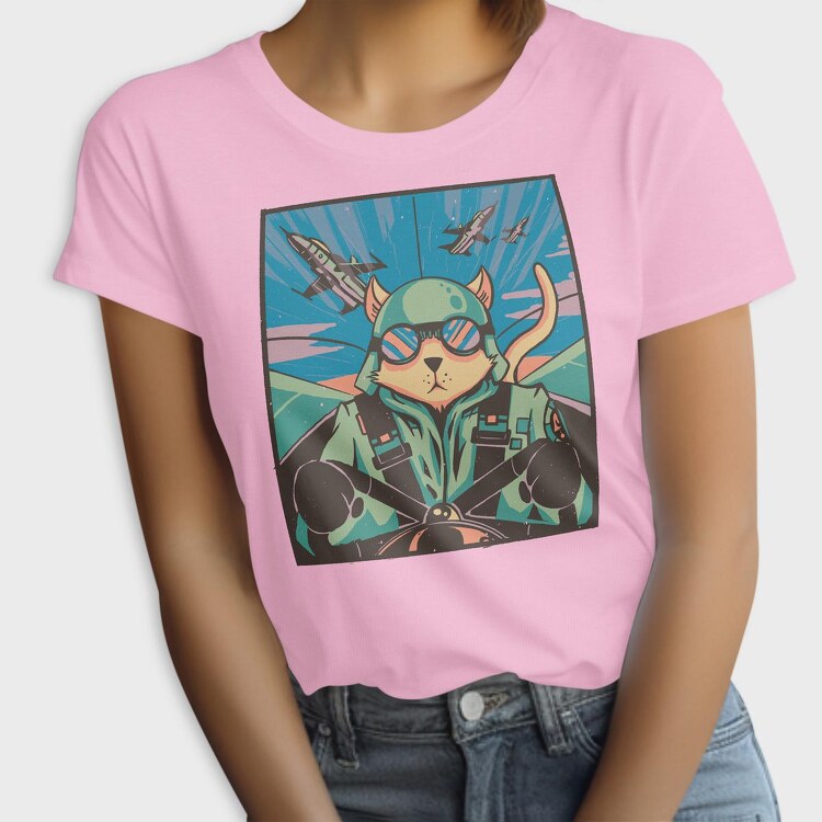 Airplane Cat, Tricou Femei