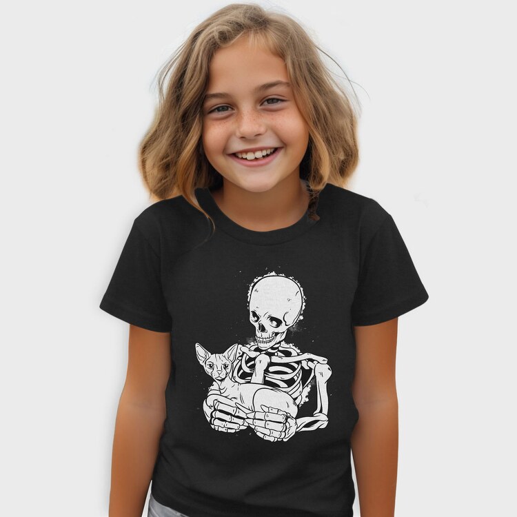 Skull With Cat, Tricou Copii