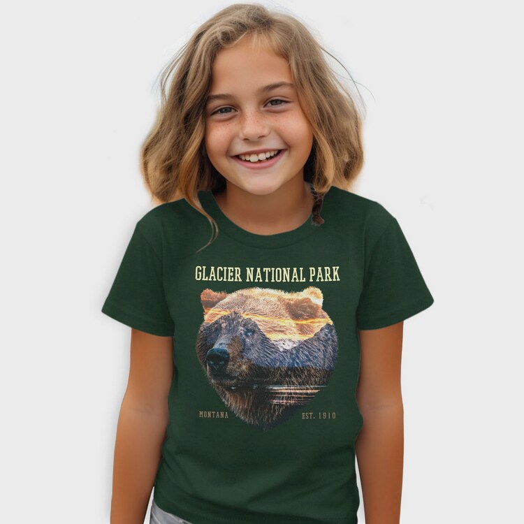 Glacier National Park Bear Lanscape, Tricou Copii