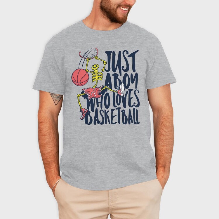 Basketball Skull, Tricou Barbati (Unisex)